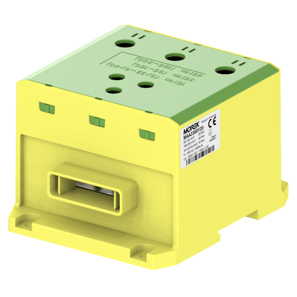 OTL300-3B żó/ziel. 3xAl/Cu 95-300mm2/6x1x40 1000V AC/1500V DC Zacisk uniwersalny do szyn elastycznych - MAA3300Y20 - MOREK