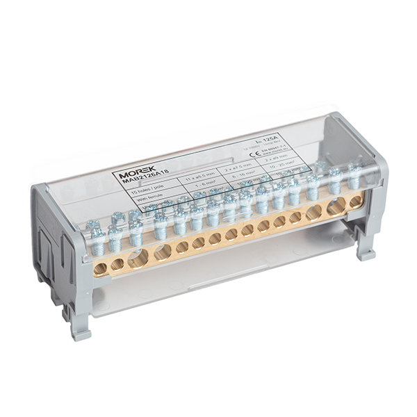 Blok dystrybucyjny Moblock 2P 1000V 125A-15 2x35 + 2x25 + 11x6mm2 - MAB2126A18 - MOREK