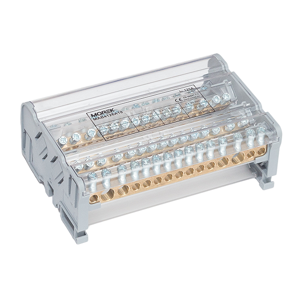 Blok dystrybucyjny Moblock 4P 125A-15 2x35 + 2x25 + 11x6mm2 - MAB4126A18 - MOREK