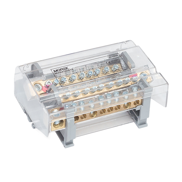 Blok dystrybucyjny Moblock 4P 160A-9 1x50 + 2x35 + 6x16mm2 - MAB4160A18 - MOREK
