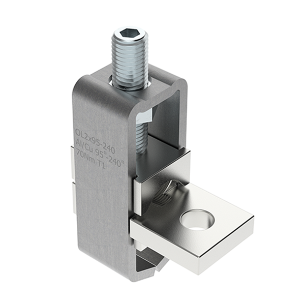 OL240-2 Zacisk aparatowy o podwyższonej wytrzymałości Al/Cu 2x95-240mm2  - MAJ2240E10 - MOREK