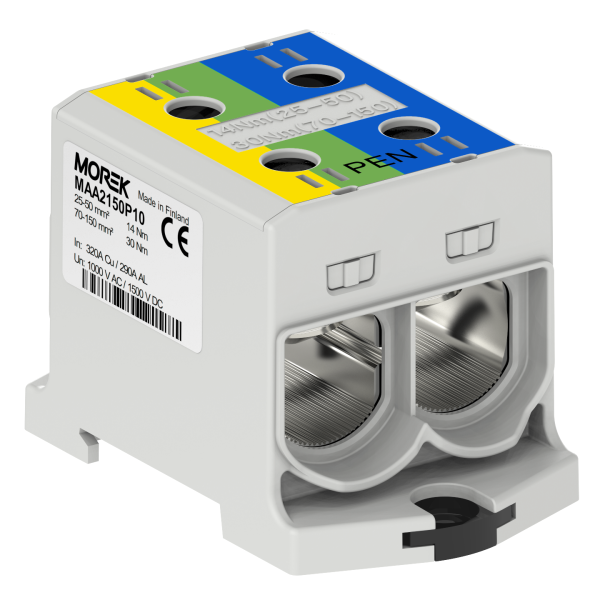 OTL-PEN150 żół.ziel./nieb. 2xAl/Cu 25-150mm2 1000V AC/1500V DC Złącze uniwersalne - MAA2150P10 - MOREK