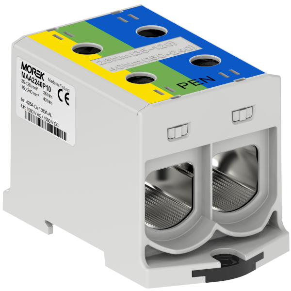 OTL-PEN240 żół.ziel./nieb. 2xAl/Cu 35-240mm2 1000V AC/1500V DC Złącze uniwersalne - MAA2240P10 - MOREK