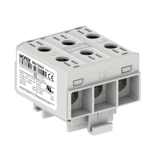 OTL35-3x  szary 3x1xAl/Cu 2,5-35mm2 1000V AC/1500V DC Zacisk uniwersalny - MAA1335A10 - MOREK