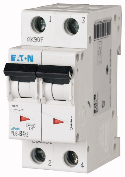 WYŁĄCZNIK NADPRĄDOWY C 4A 2-POLOWY PL6-C4/2 - 286563 - EATON