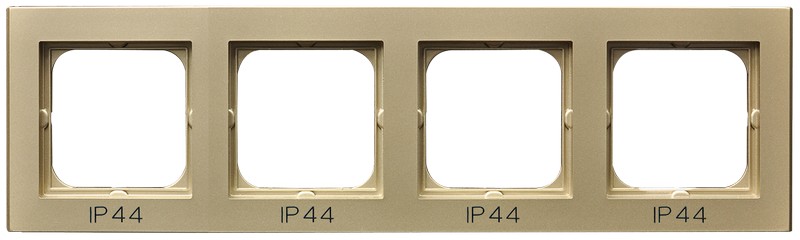 RAMKA POCZWÓRNA DO ŁĄCZNIKÓW IP44 SZAMPAŃSKI ZŁOTY SONATA - RH-4R/39 - OSPEL