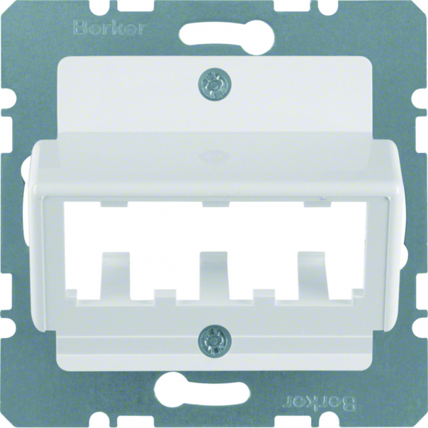 Płytka centralna do 3 MINI-COM Module; śnieżnobiały; System płytek centralnych - 142709 - HAGER