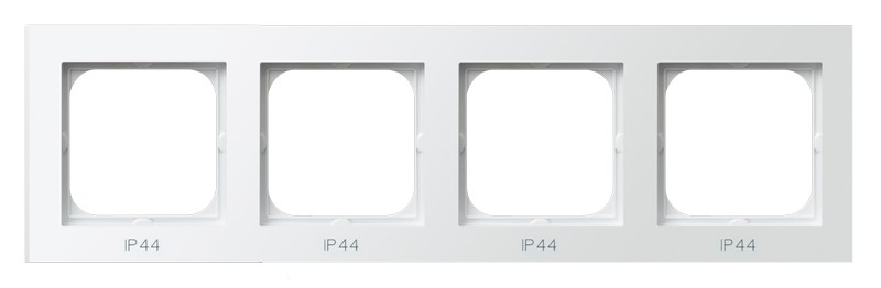 RAMKA POCZWÓRNA DO ŁĄCZNIKÓW IP44 BIAŁA SONATA - RH-4R/00 - OSPEL