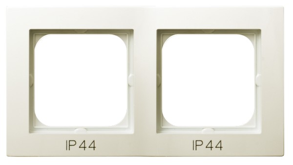 RAMKA PODWÓJNA DO ŁĄCZNIKÓW IP-44 ECRU AS  - RH-2G/27 - OSPEL