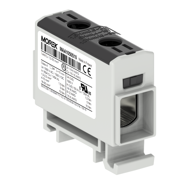 OTL50  czarny 1xAl/Cu 1,5-50mm2 1000V AC/1500V DC Zacisk uniwersalny - MAA1050S10 - MOREK
