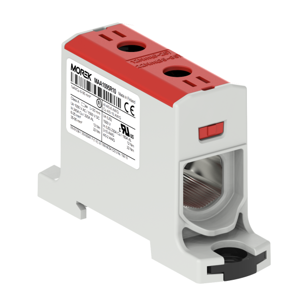 OTL95  czerwony 1xAl/Cu 6-95mm2 1000V AC/1500V DC Zacisk uniwersalny - MAA1095R10 - MOREK