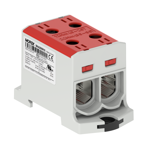 OTL95-2  czerwony 2xAl/Cu 6-95mm2 1000V AC/1500V DC Zacisk uniwersalny - MAA2095R10 - MOREK