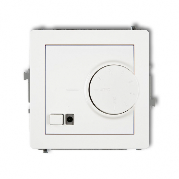 Mechanizm elektronicznego regulatora temperatury z czujnikiem podpodłogowym podtynkowy IP 20, 230V~ 50Hz; 3200W DECO biały - DRT-1 - KARLIK