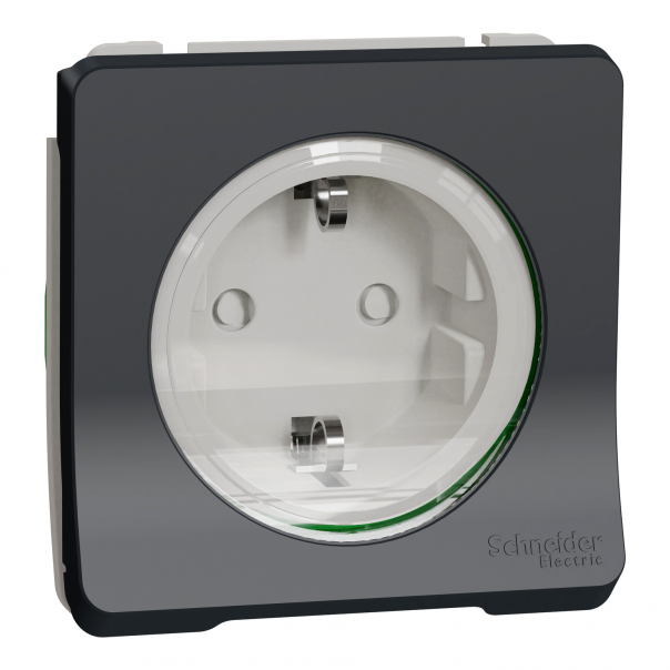 Mureva, mechanizm gniazda schuko, zaciski śrubowe, antracytowy - MUR36135 - SCHNEIDER ELECTRIC