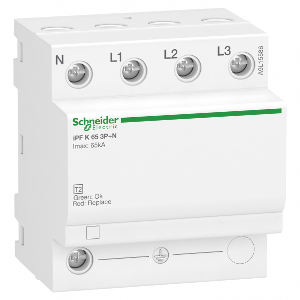Ogranicznik przepięć Acti9 iPFK40-T2-3N 3+1-biegunowy Typ2 65 kA - A9L15586 - SCHNEIDER ELECTRIC