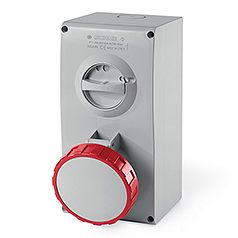 Gniazdo 63A/P z wyłącznikiem IP67 - 505.6387 - SCAME