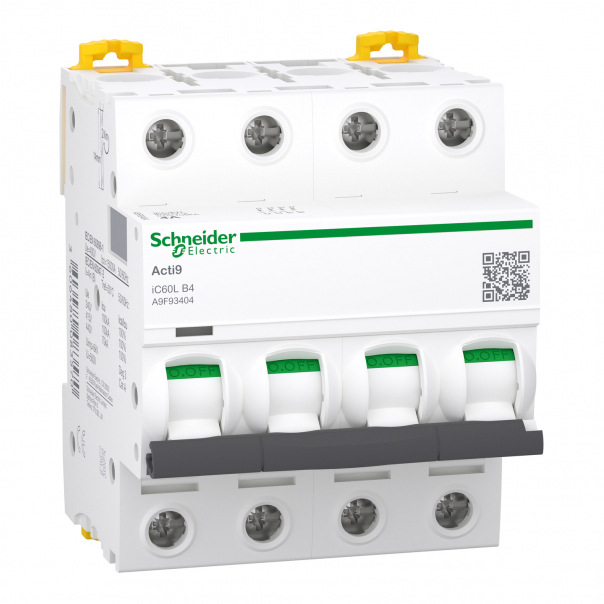 Wyłącznik nadprądowy Acti9 iC60L-B4-4 B 4A 4-biegunowy - A9F93404 - SCHNEIDER ELECTRIC