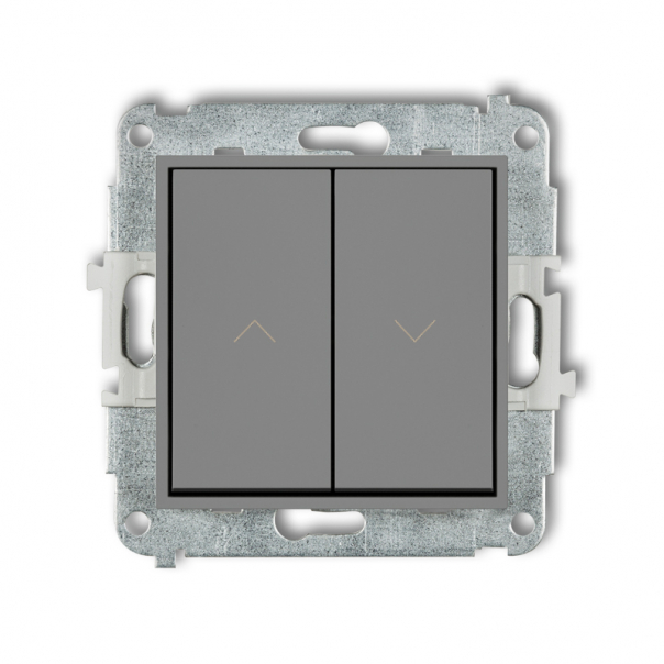 Mechanizm łącznika zwiernego żaluzjowego podtynkowy IP 20, 10AX 250V~ MINI szary mat - 27MWP-8 - KARLIK
