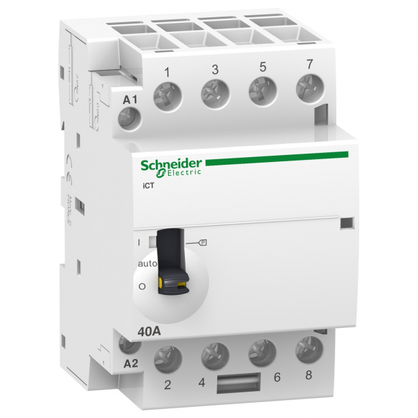 Stycznik modułowy Acti9 iCT50r40-40-230 40A 4NO 50/60Hz 220/240 VAC - A9C21844 - SCHNEIDER ELECTRIC