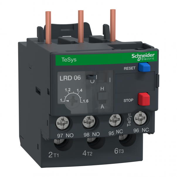 Przekaźnik przeciążeniowy cieplny TeSys LRD 1-1,6A zaciski śrubowe - LRD066 - SCHNEIDER ELECTRIC