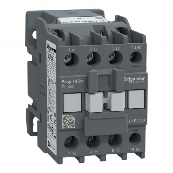 Stycznik mocy TeSys TVS AC3 25A 3P 1NO cewka 230V 50/60HZ - LC1E2510P7 - SCHNEIDER ELECTRIC