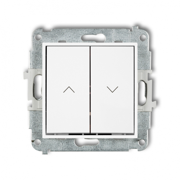 Mechanizm łącznika zwiernego żaluzjowego podtynkowy IP 20, 10AX 250V~ ICON biały - IWP-8 - KARLIK