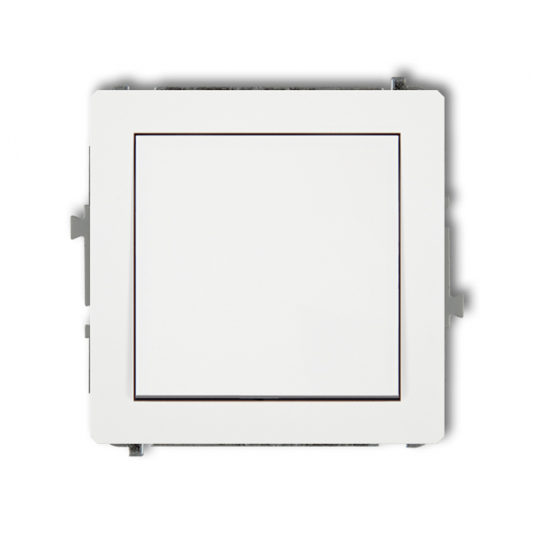 Mechanizm łącznika krzyżowego (jeden klawisz bez piktogramu) podtynkowy IP 20 / IP 44, 10AX 250V~ DECO biały - DWP-6.1 - KARLIK