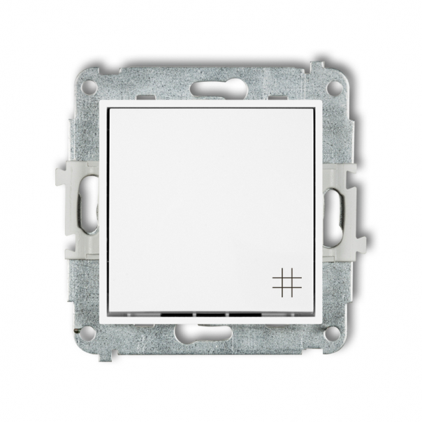 Mechanizm łącznika krzyżowego podtynkowy IP 20 / IP 44, 10AX 250V~ ICON biały - IWP-6 - KARLIK