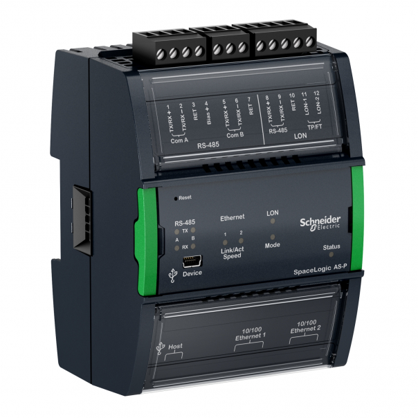 AS-P, serwer automatyki, 2x Ethernet, 2x RS485, bez komunikacji, bez podstawy - SXWASPSBX10002 - SCHNEIDER ELECTRIC