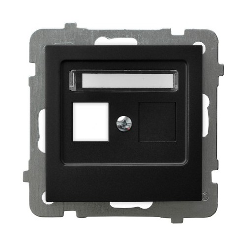 Obudowa gniazda pojedynczego typu Keystone prosta CZARNY METALIK - GPK-1G/p/33 - OSPEL