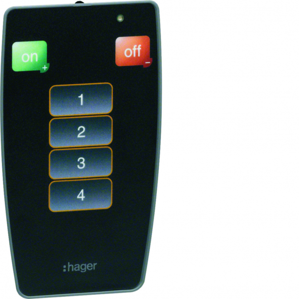 PILOT DO OBSŁUGI CZUJNIKÓW OBECNOŚCI 360&deg; CZARNY MAT KNX EASY - EE808 - HAGER