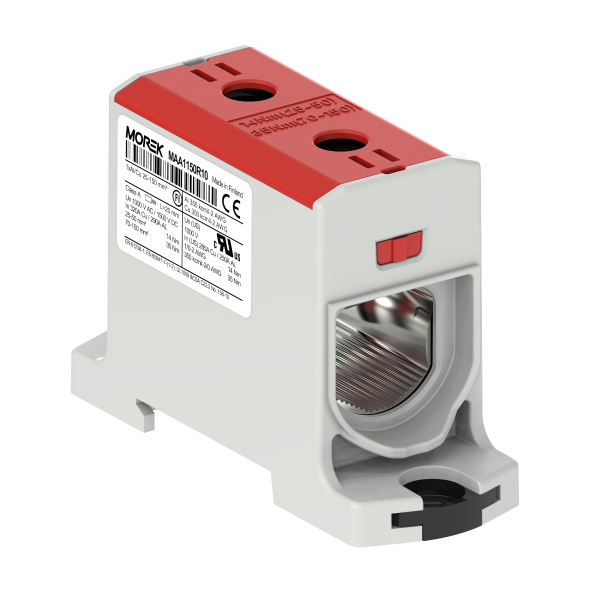 OTL150  czerwony 1xAl/Cu 25-150mm2 1000V AC/1500V DC Zacisk uniwersalny - MAA1150R10 - MOREK