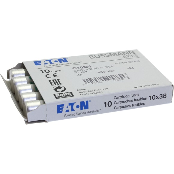 WKŁADKA CYLINDRYCZNA 10 X 38 MM 4A AM 500V AC C10M4 - C10M4 - EATON