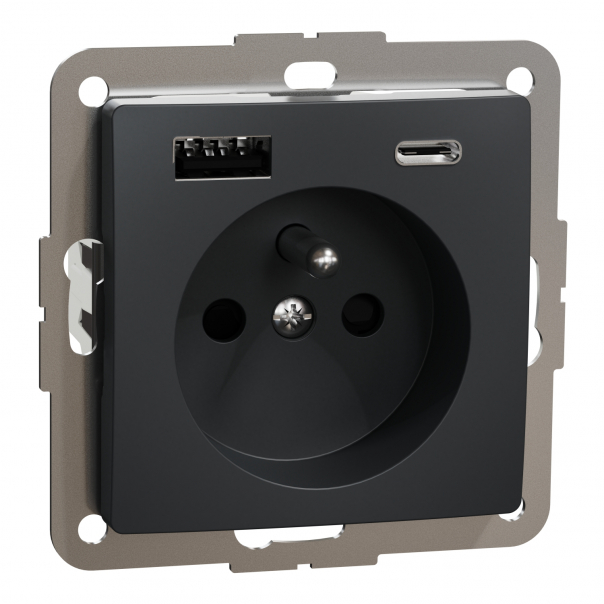 Gn.2P+PE z USB A+C 3A(z.bezgw.),cz.antr - SDD114072 - SCHNEIDER ELECTRIC