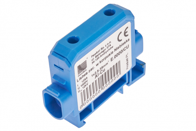 Listwa zac. w korpusie 1x2,5-35 żółto-zielonaAL/CU - E.4146/CU - PAWBOL