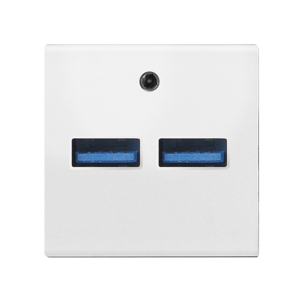 Ładowarka USB 2,1A/100-240V~, IP-20 zaciski gwintowe  OSPEL 45 - GK-2USB/46 - OSPEL