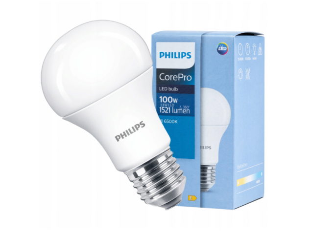 ŻARÓWKA LED E27 A60 10W 1521LM 6500K COREPRO LEDBULB - 8720169169258 - Philips