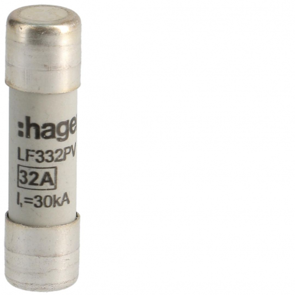 Wkładka bezpiecznikowa cylindryczna CH-10 10x38mm gPV 32A 600VDC - LF332PV - HAGER