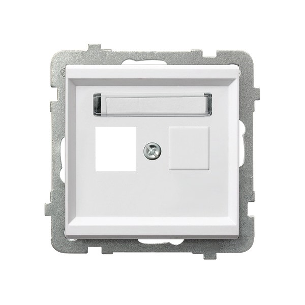 Obudowa gniazda pojedynczego typu Keystone prosta  BIAŁY MAT SONATA - GPK-1R/p/75 - OSPEL