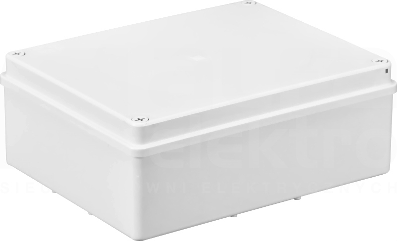 Puszka hermetyczna 240x190x90 b/dł IP65 bezhalogenowa, biała - S-BOX 516B - PAWBOL