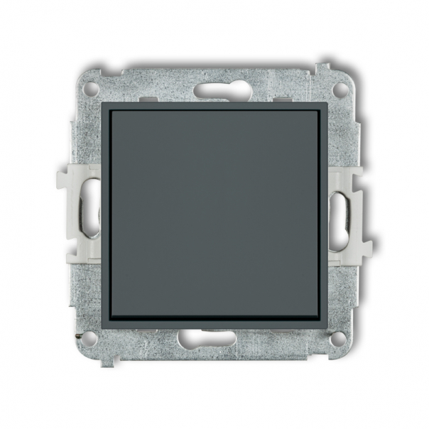 Mechanizm łącznika jednobiegunowego podtynkowy IP 20 / IP 44, 10AX 250V~ ICON grafitowy mat - 28IWP-1 - KARLIK