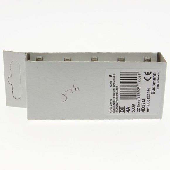 WKŁADKA DII 4A 500VAC E27 4D27Q - 4D27Q - EATON