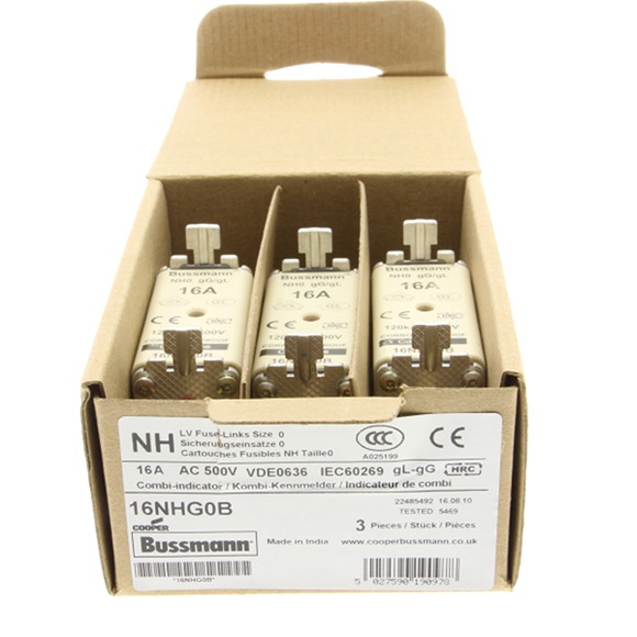 WKŁADKA NH0 6A 500V GL/GG PODWÓJNY WSKAŹNIK 6NHG0B - 6NHG0B - EATON