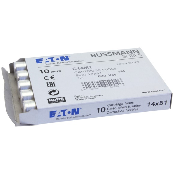 WKŁADKA CYLINDRYCZNA 14 X 51 MM 1A AM 690V AC C14M1 - C14M1 - EATON