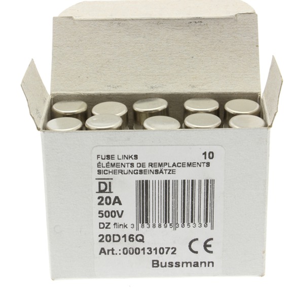 WKŁADKA DI 20A 500VAC DZ E16 20D16Q - 20D16Q - EATON