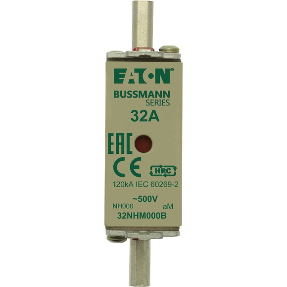 WKŁADKA NH000 32A 500V AM PODWÓJNY WSKAŹNIK 32NHM000B - 32NHM000B - EATON