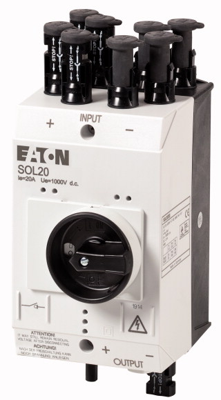 ROZŁĄCZNIK DC DO PV 20A, 4 STRINGI MC4 SOL20/4MC4 - 120916 - EATON