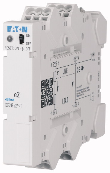 WYŁĄCZNIK ELEKTRONICZNY SELEKTYWNY BEZ MODUŁU KOMUNIKACJI, Z ZACISKAMI WTYKOWYMI, IN=4A, UN=24 VDC, SERIA PXS24 PXS24E-E4/F-IT - PXS24E04A001 - EATON