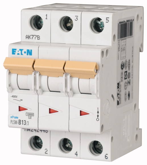 WYŁĄCZNIK NADPRĄDOWY 10KA, IN=13A, CHAR. D, 3-BIEG. SERIA PLSM PLSM-D13/3-MW - 242495 - EATON