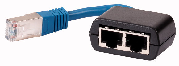 ROZGAŁĘZIACZ, 2 GNIAZDA ŻEŃSKIE/1 WTYK MĘSKI DX-SPL-RJ45-2SL1PL - 169142 - EATON
